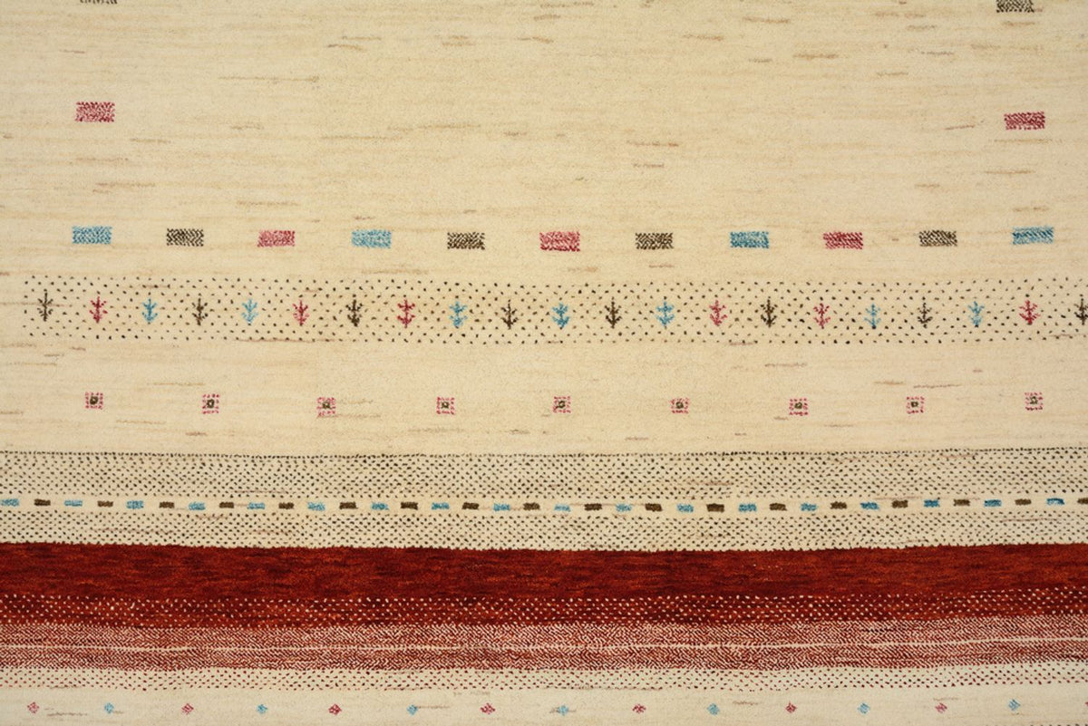 Tapis Gabbeh - Loribaft Indus - 243 x 171 cm - beige clair