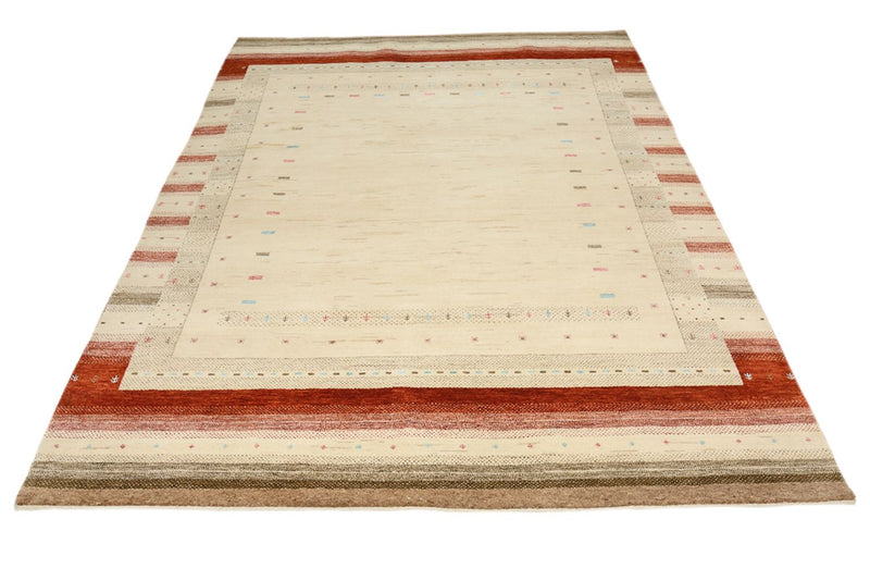Tapis Gabbeh - Loribaft Indus - 243 x 171 cm - beige clair