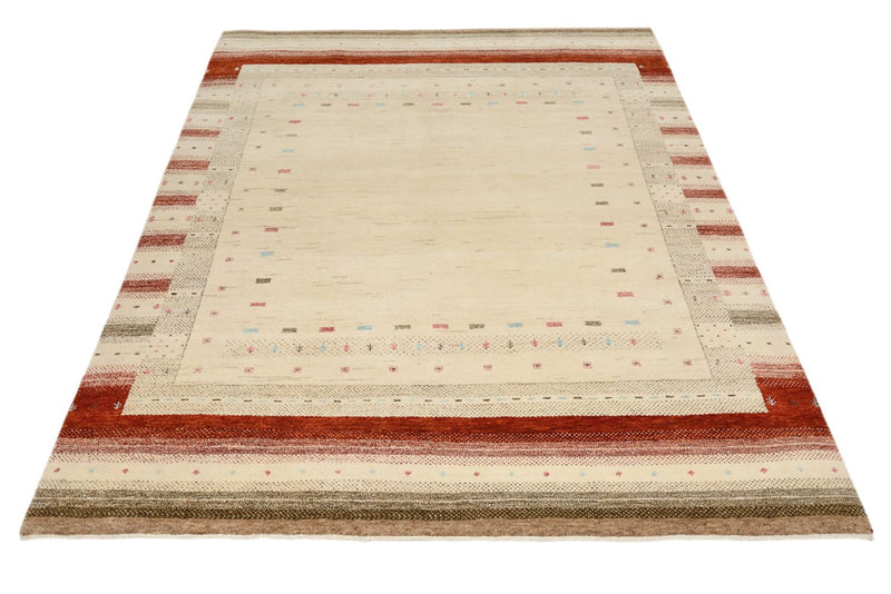 Tapis Gabbeh - Loribaft Indus - 205 x 152 cm - beige clair
