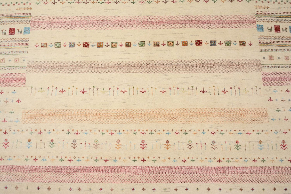 Tapis Gabbeh - Loribaft Indus - 356 x 251 cm - beige clair