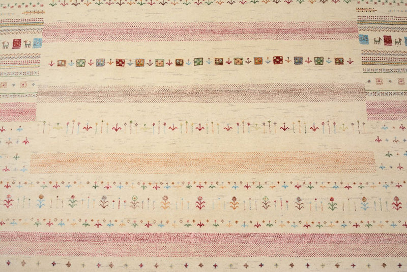 Tapis Gabbeh - Loribaft Indus - 356 x 251 cm - beige clair