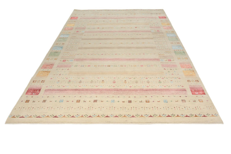 Tapis Gabbeh - Loribaft Indus - 304 x 203 cm - beige clair