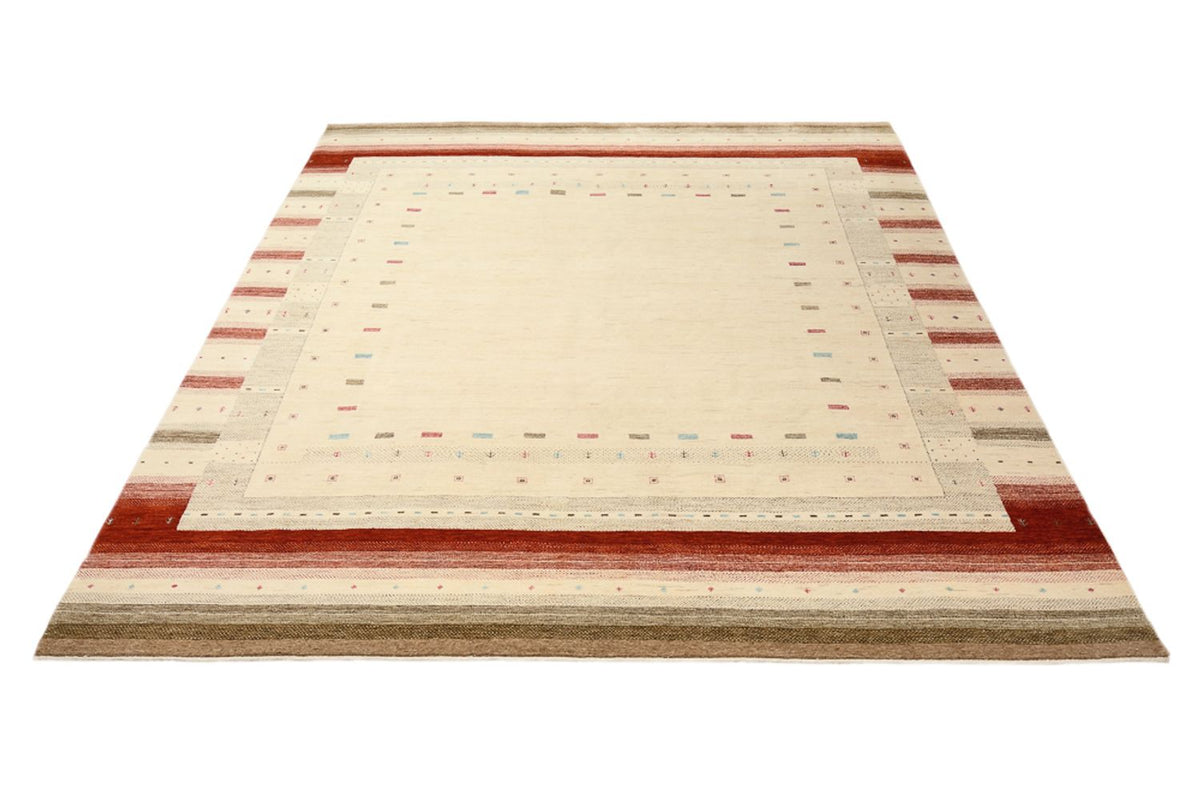Tapis Gabbeh - Loribaft Indus - 300 x 254 cm - beige clair