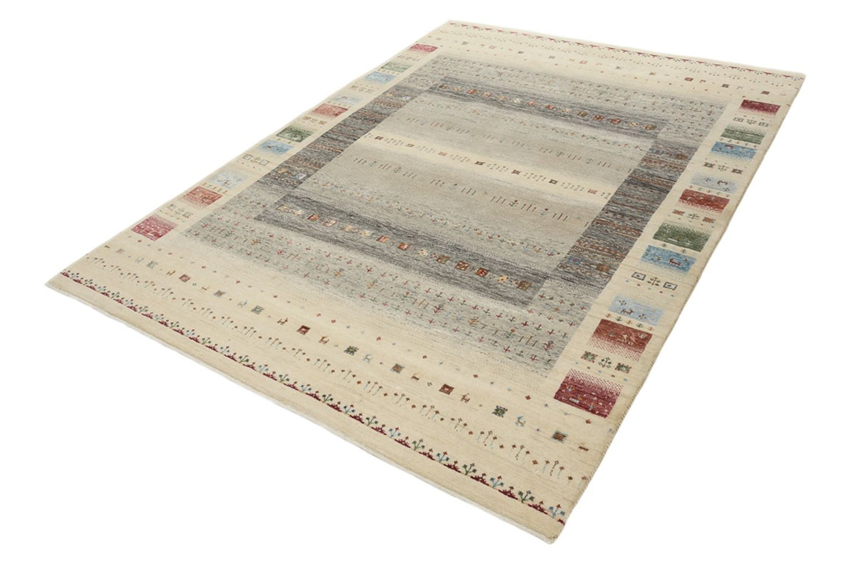 Tapis Gabbeh - Loribaft Indus - 244 x 177 cm - beige clair