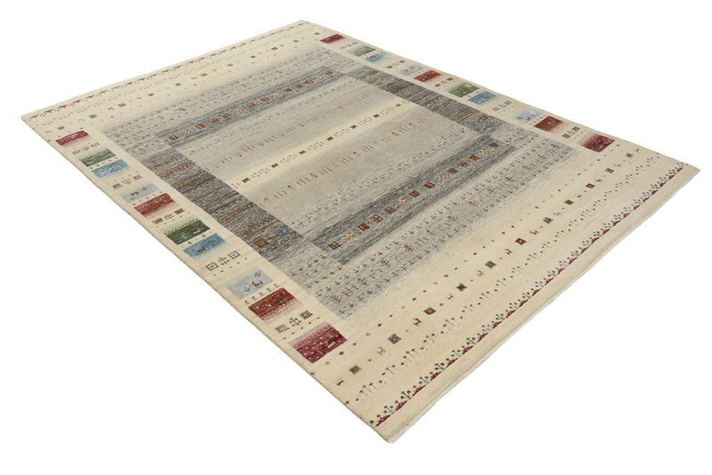 Tapis Gabbeh - Loribaft Indus - 244 x 177 cm - beige clair