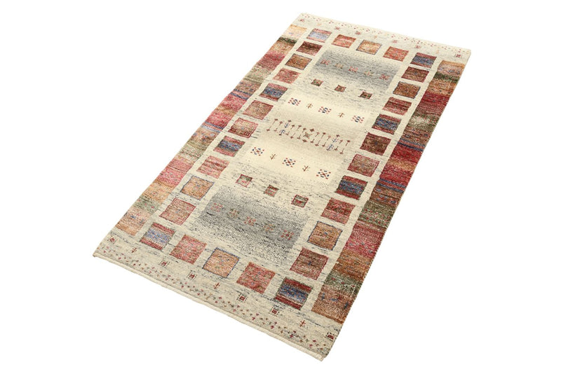 Tapis Gabbeh - Loribaft Indus - 142 x 76 cm - multicolore