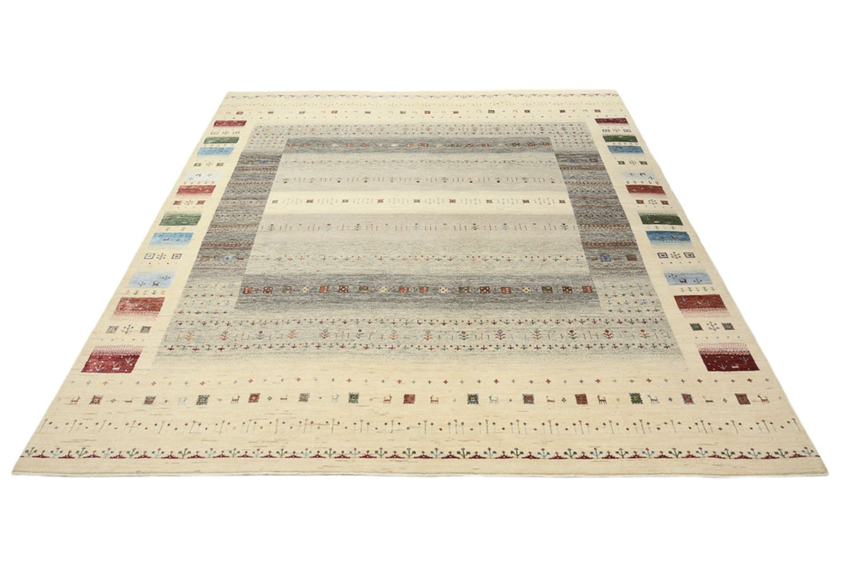 Tapis Gabbeh - Loribaft Indus - 304 x 251 cm - beige clair