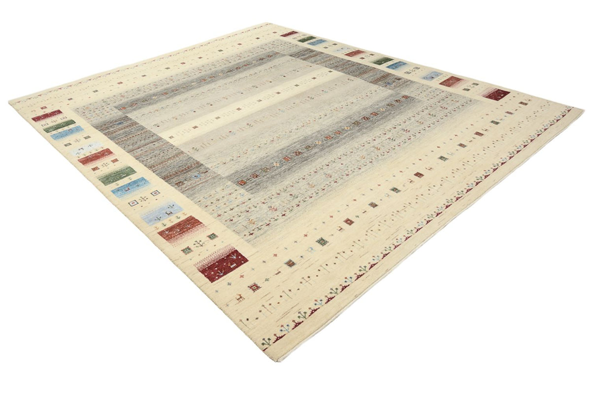 Tapis Gabbeh - Loribaft Indus - 304 x 251 cm - beige clair