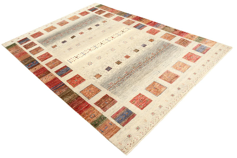 Tapis Gabbeh - Loribaft Indus - 241 x 176 cm - multicolore