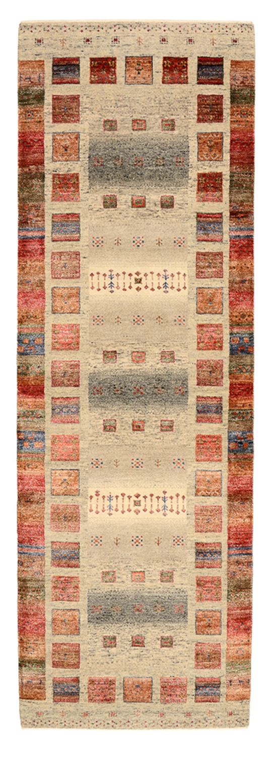 Tapis de couloir Tapis Gabbeh - Loribaft Indus - 247 x 82 cm - multicolore