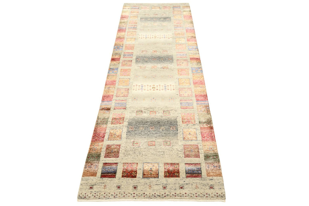Tapis de couloir Tapis Gabbeh - Loribaft Indus - 247 x 82 cm - multicolore