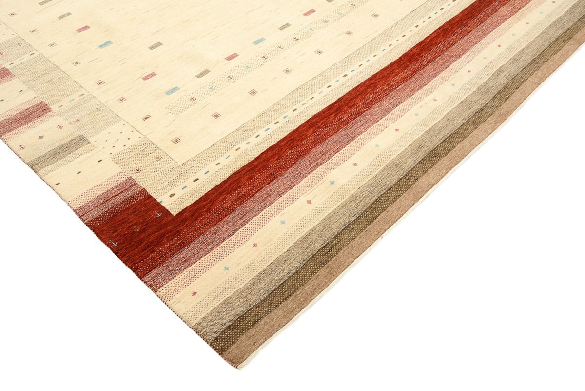 Tapis Gabbeh - Loribaft Indus - 342 x 254 cm - beige clair