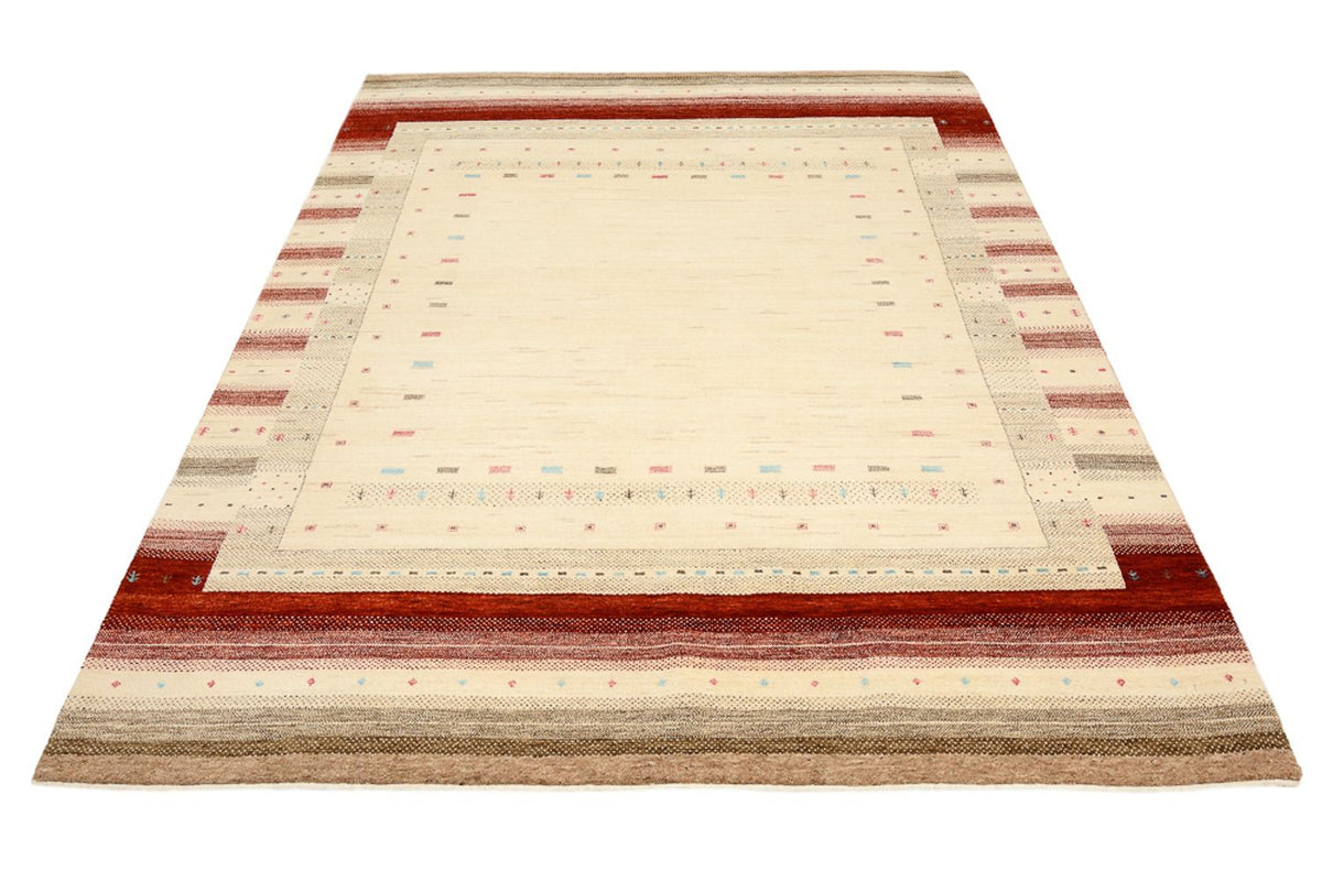 Tapis Gabbeh - Loribaft Indus - 240 x 175 cm - beige clair