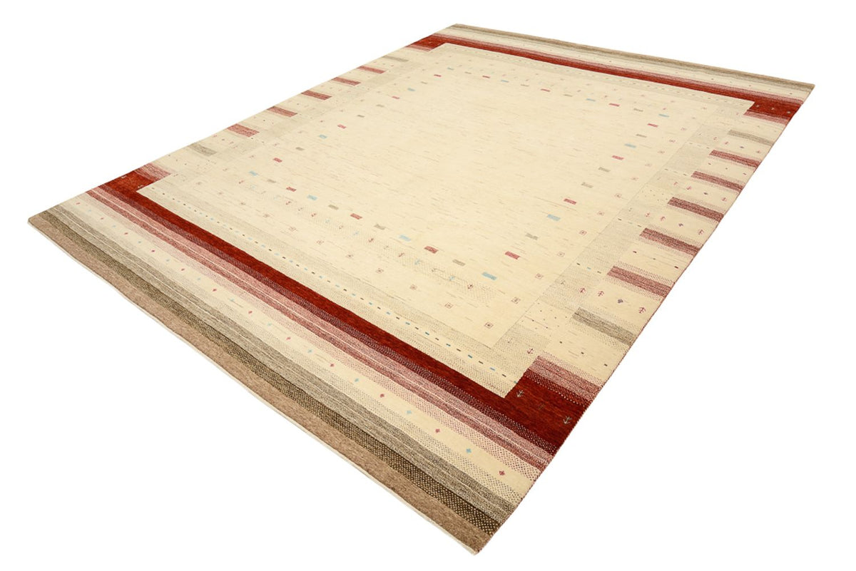 Tapis Gabbeh - Loribaft Indus - 319 x 251 cm - beige clair