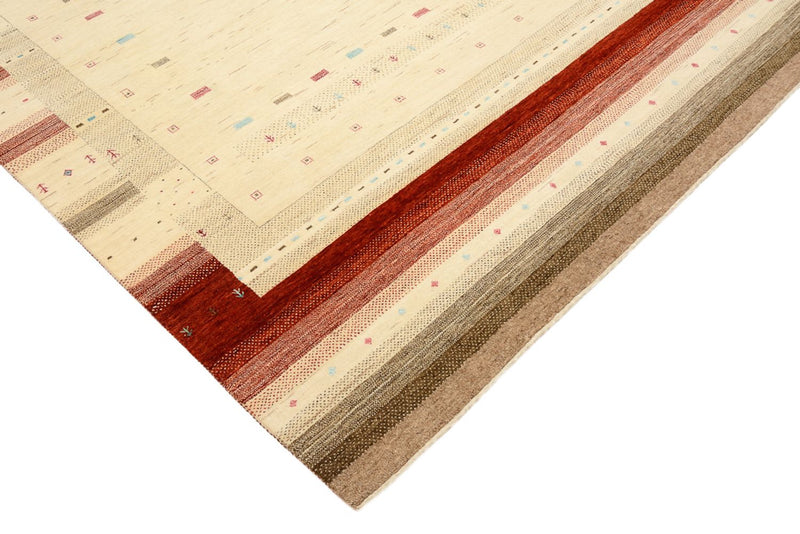 Tapis Gabbeh - Loribaft Indus - 304 x 205 cm - beige clair