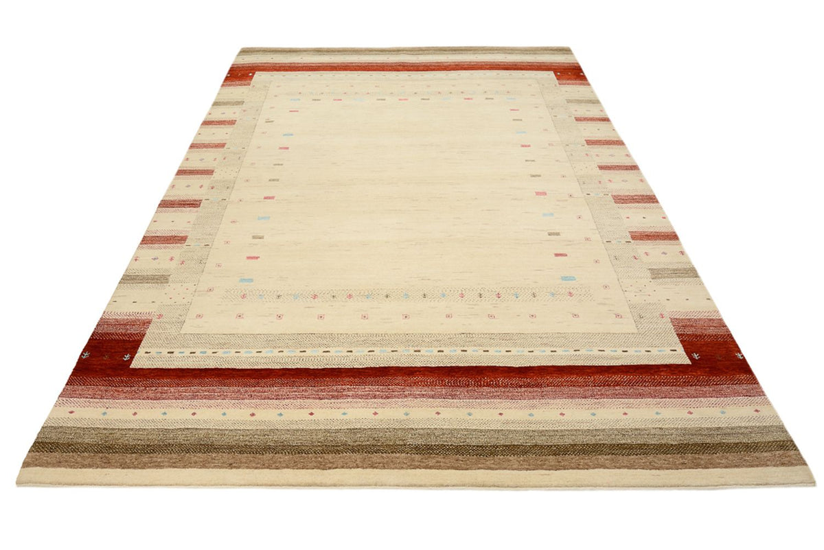 Tapis Gabbeh - Loribaft Indus - 296 x 203 cm - beige clair