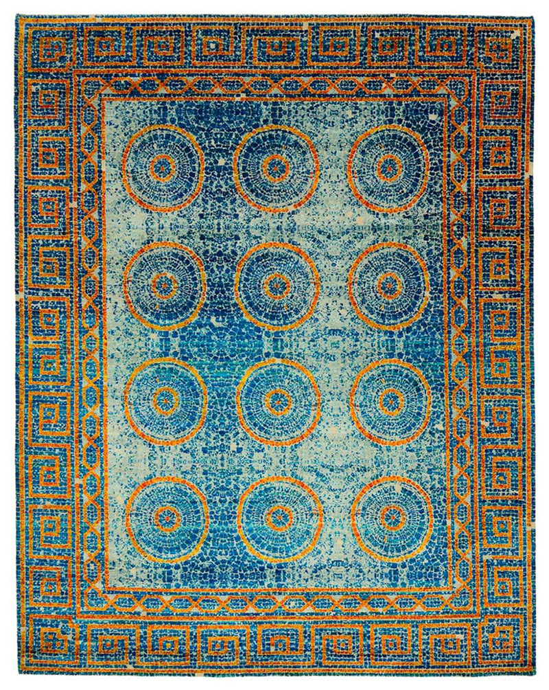 Tapis design - 309 x 245 cm - bleu