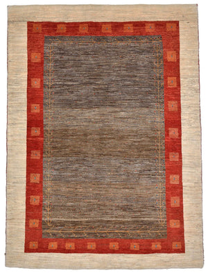 Tapis Gabbeh - Loribaft Persan - 205 x 150 cm - marron