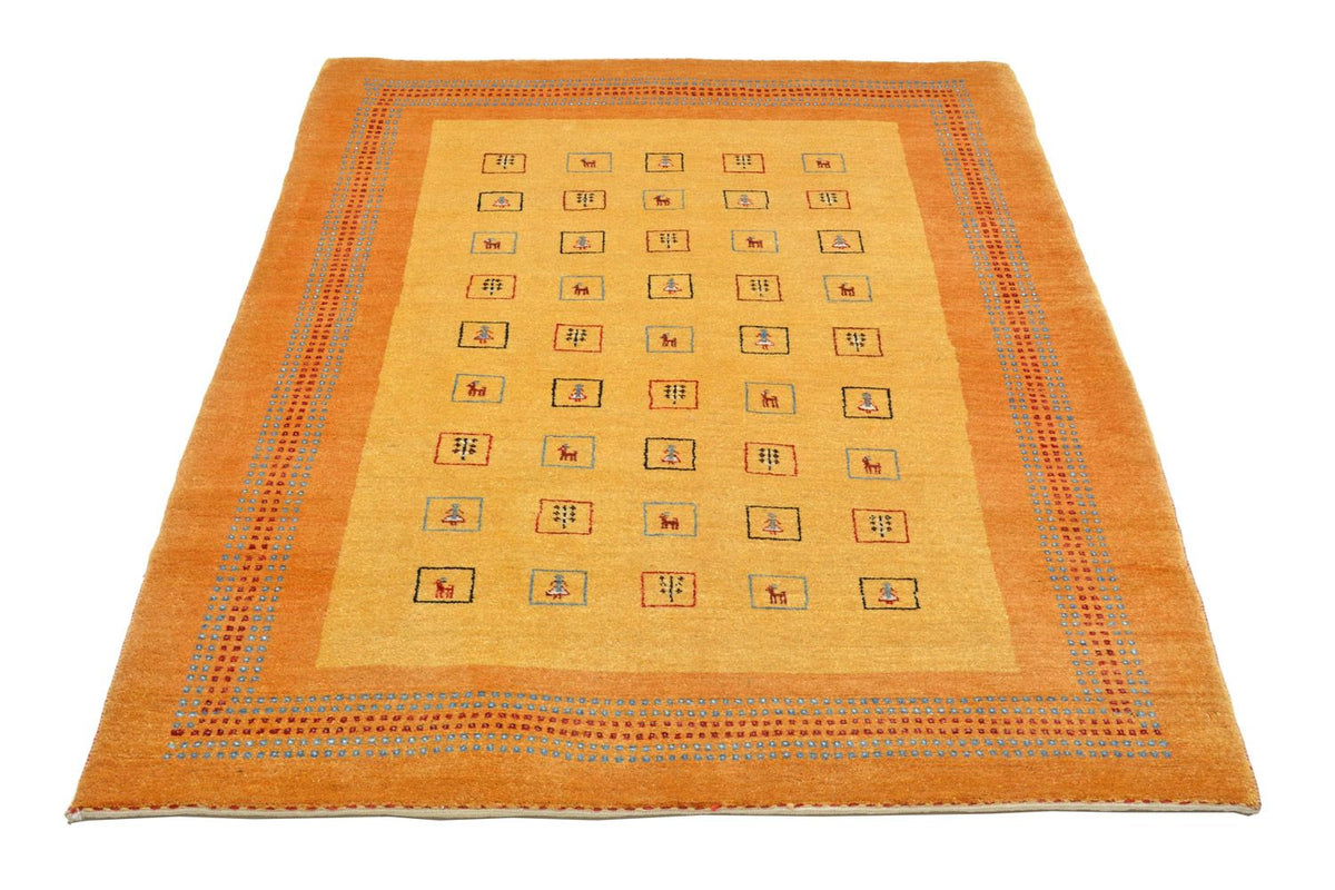 Tapis Gabbeh - Loribaft Persan - 170 x 114 cm - jaune