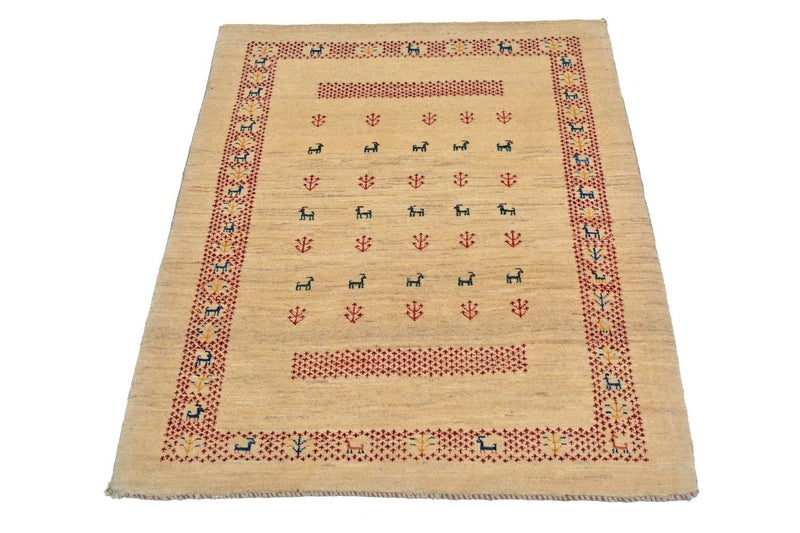 Tapis Gabbeh - Loribaft Persan - 113 x 84 cm - beige