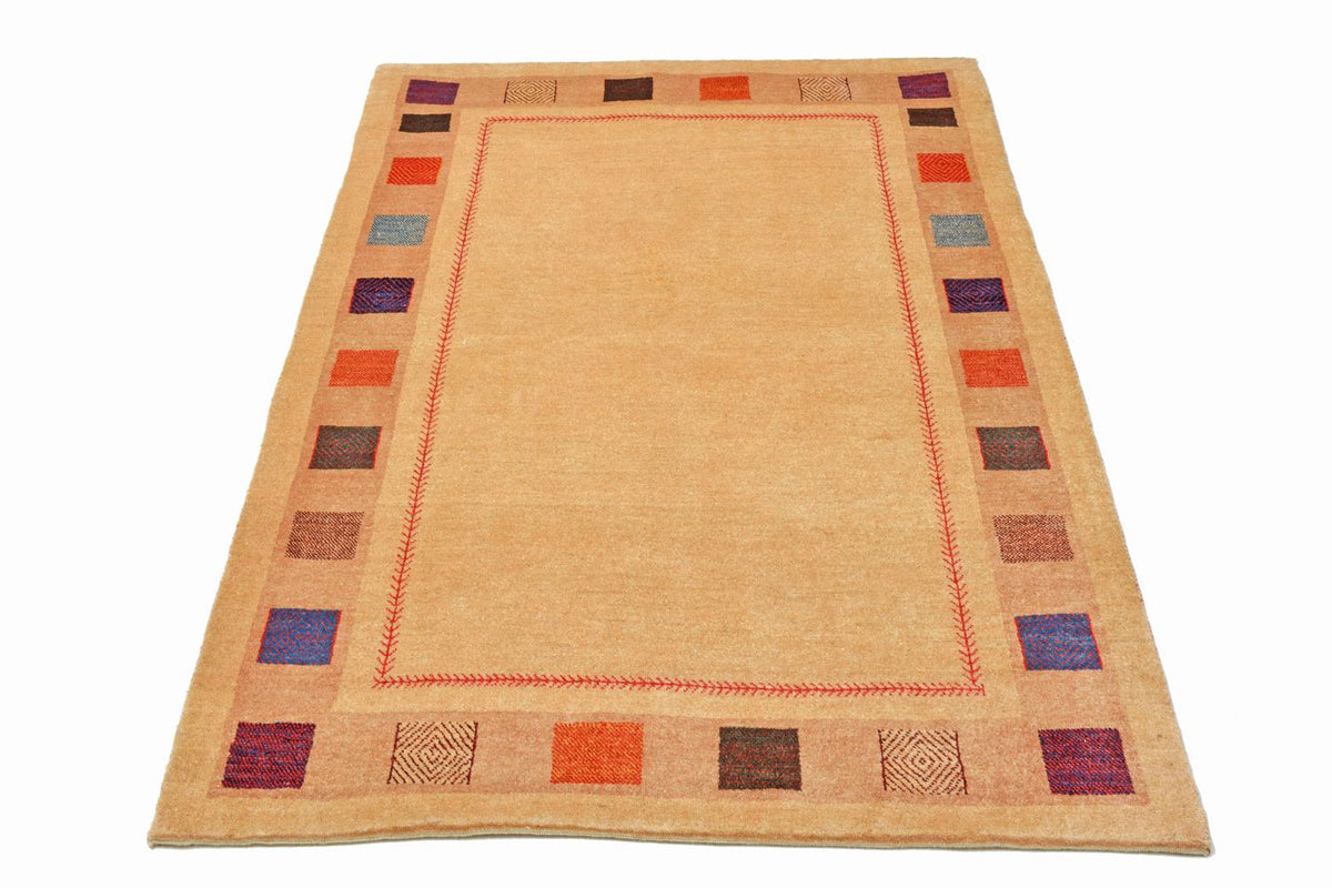 Tapis Gabbeh - Loribaft Persan - 158 x 104 cm - jaune