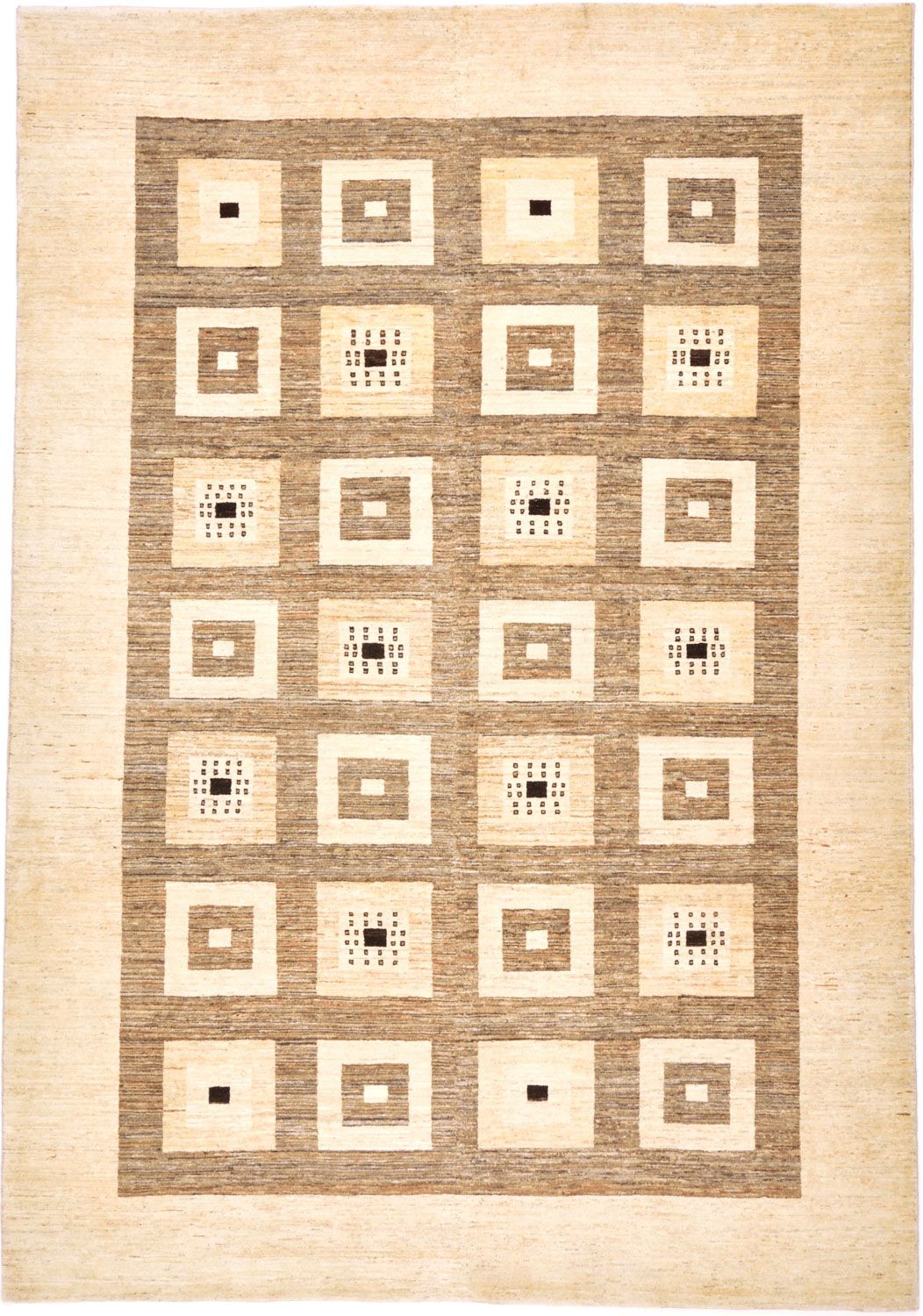 Tapis Gabbeh - Loribaft Persan - 379 x 264 cm - marron clair