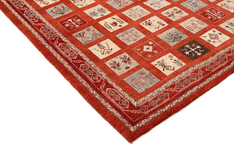 Tapis Gabbeh - Loribaft Persan - 258 x 173 cm - rouge