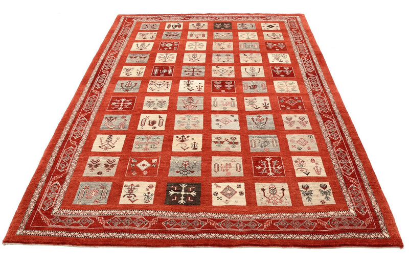 Tapis Gabbeh - Loribaft Persan - 258 x 173 cm - rouge