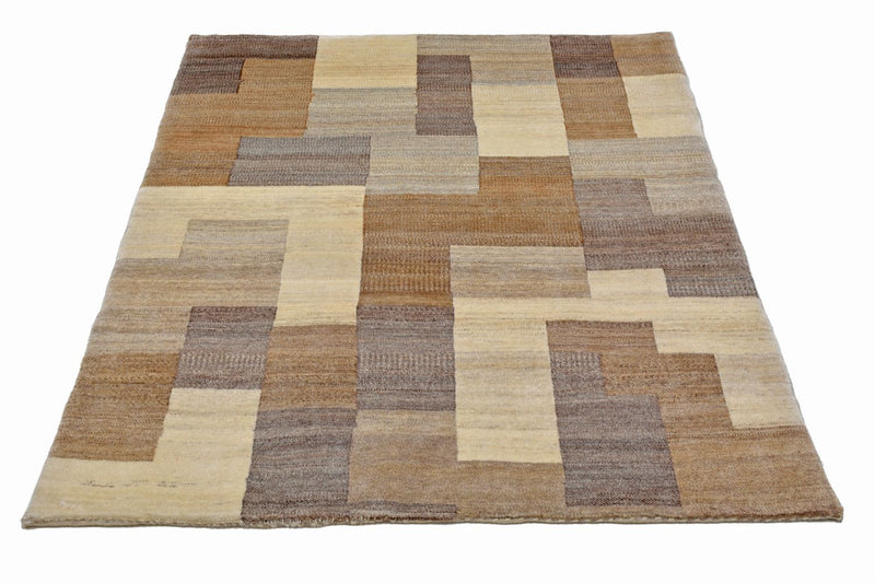 Tapis Gabbeh - Loribaft Persan - 146 x 122 cm - marron clair
