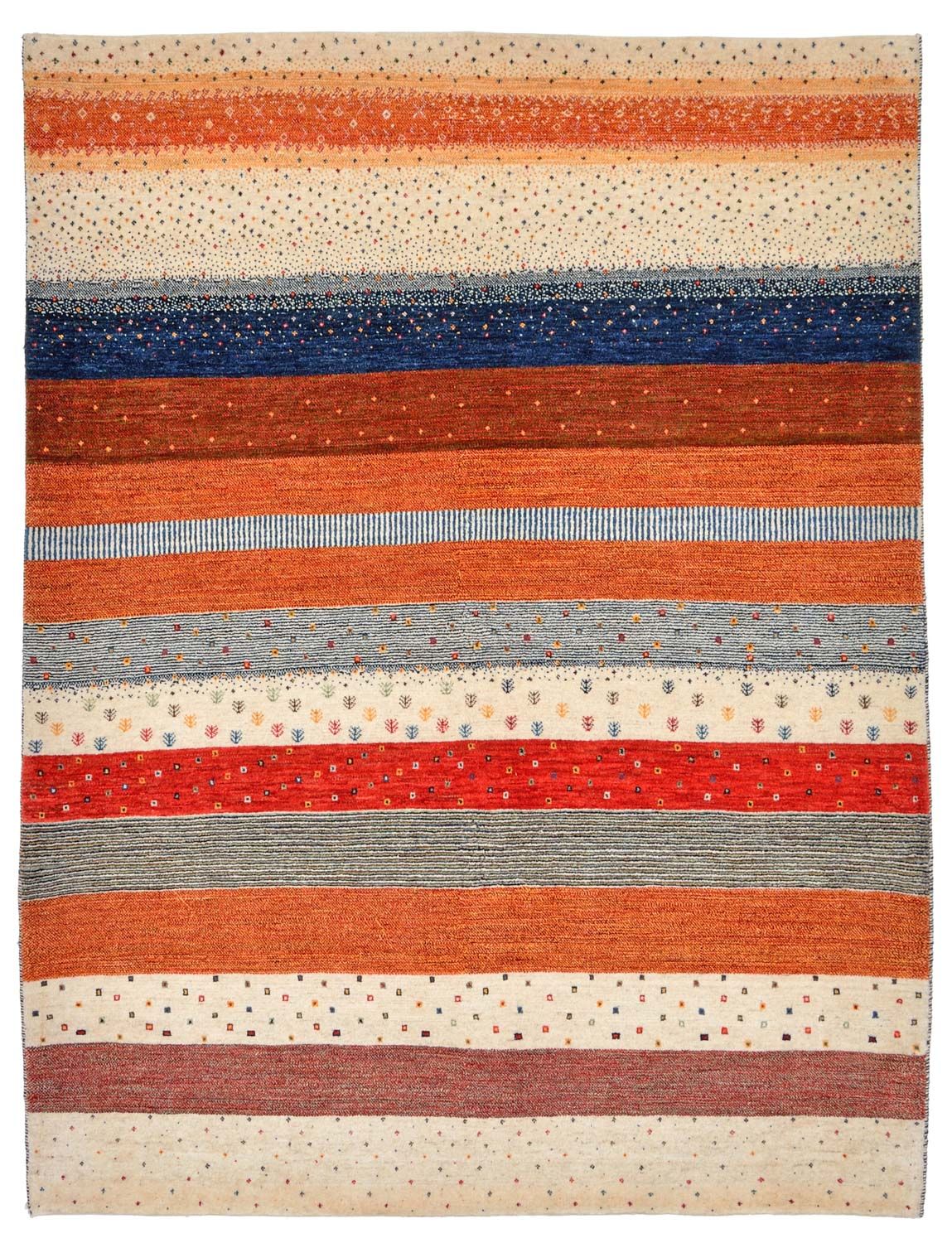 Tapis Gabbeh - Loribaft Persan - 213 x 160 cm - multicolore