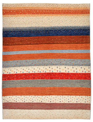 Tapis Gabbeh - Loribaft Persan - 213 x 160 cm - multicolore