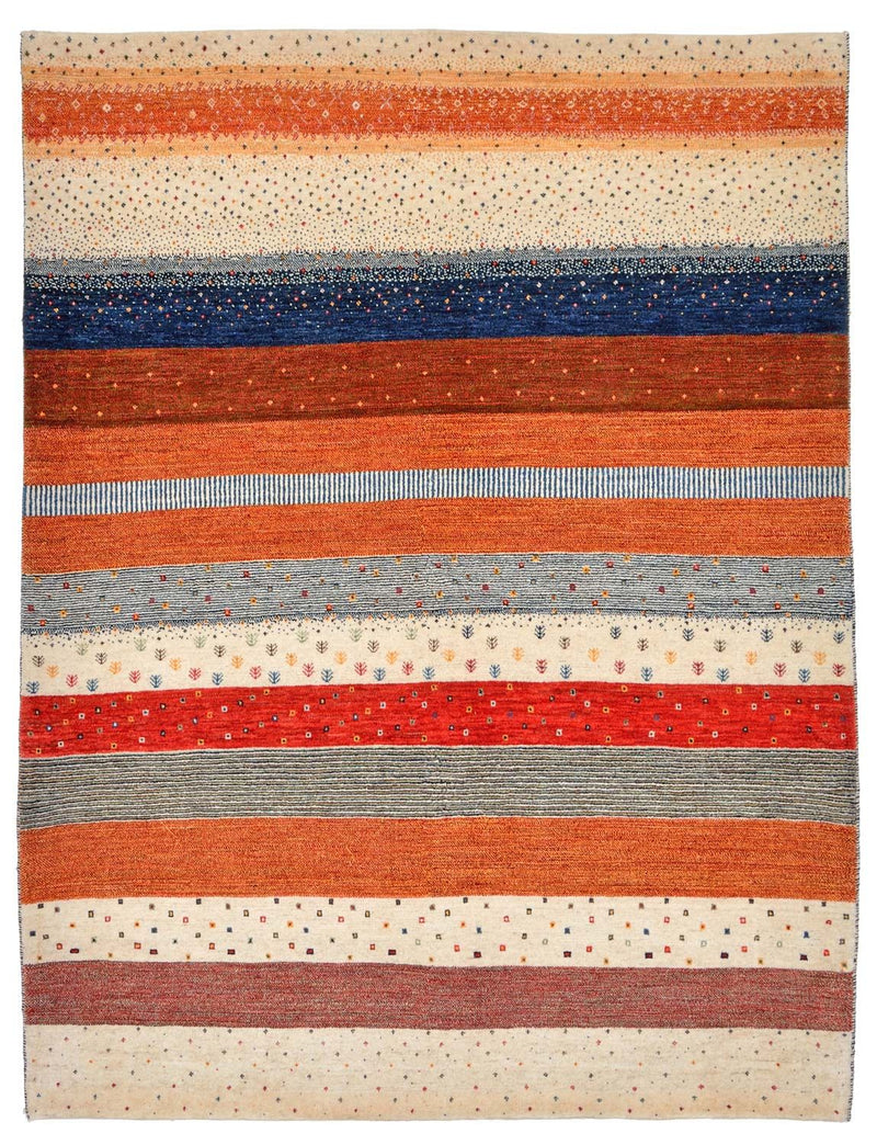 Tapis Gabbeh - Loribaft Persan - 213 x 160 cm - multicolore