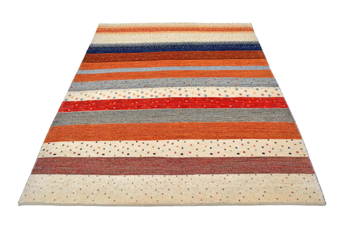 Tapis Gabbeh - Loribaft Persan - 213 x 160 cm - multicolore