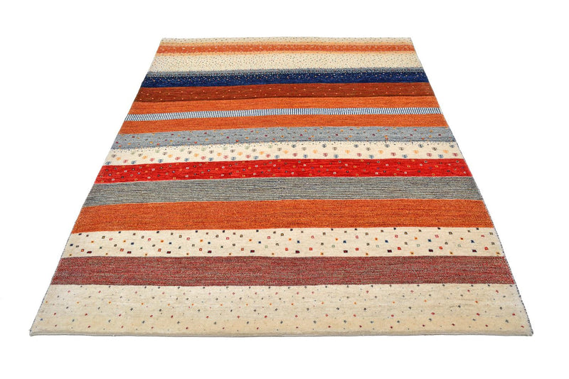 Tapis Gabbeh - Loribaft Persan - 213 x 160 cm - multicolore
