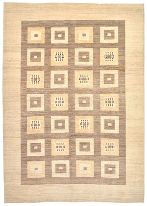 Tapis Gabbeh - Loribaft Persan - 384 x 265 cm - marron clair