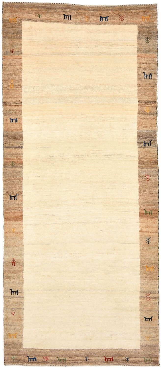 Tapis de couloir Tapis Gabbeh - Loribaft Persan - 205 x 87 cm - sable