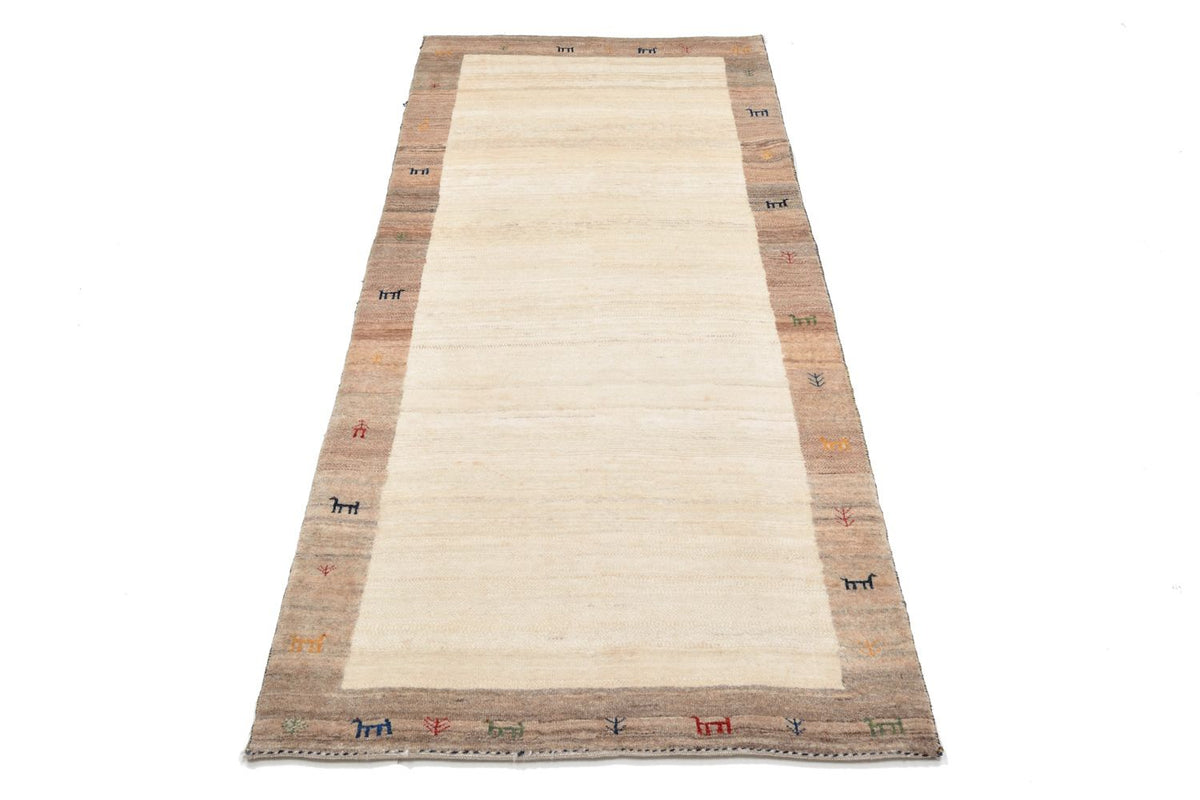 Tapis de couloir Tapis Gabbeh - Loribaft Persan - 205 x 87 cm - sable