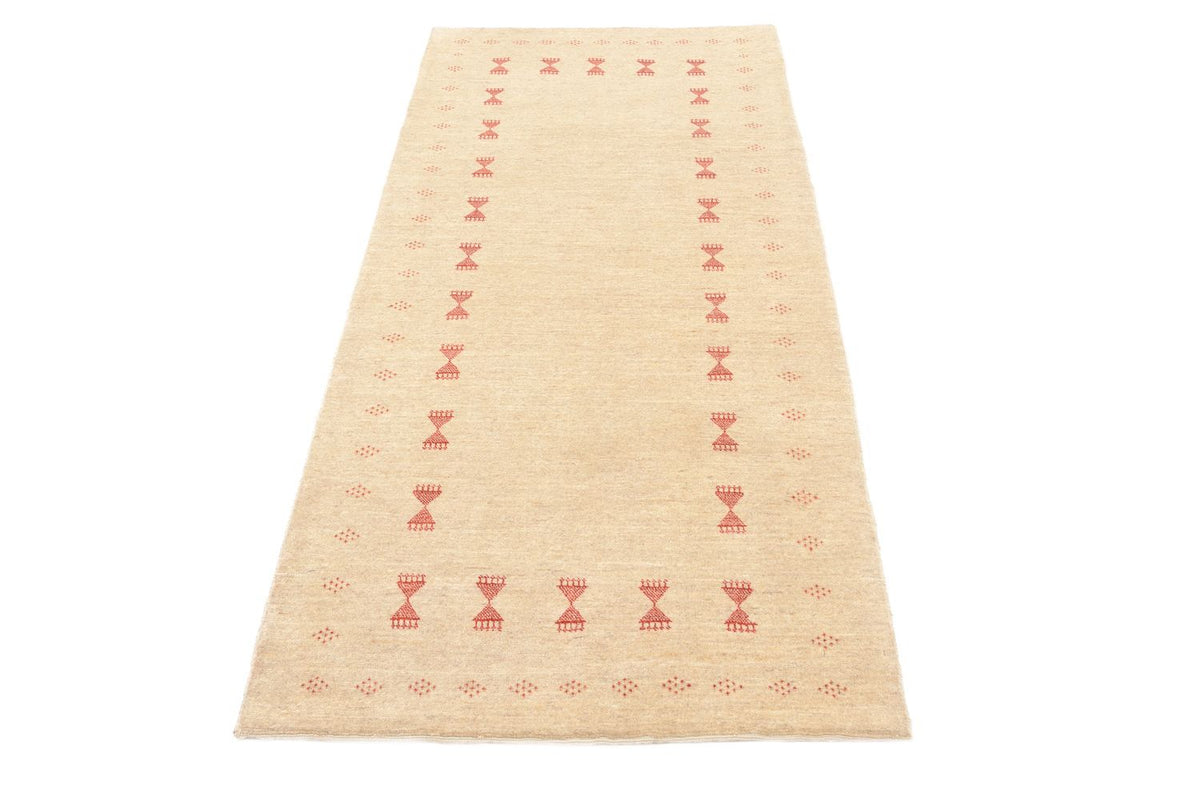 Tapis de couloir Tapis Gabbeh - Loribaft Persan - 201 x 85 cm - beige