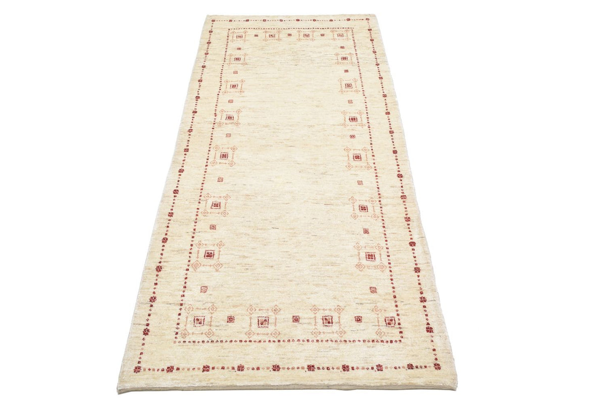 Tapis de couloir Tapis Gabbeh - Loribaft Persan - 202 x 82 cm - naturel