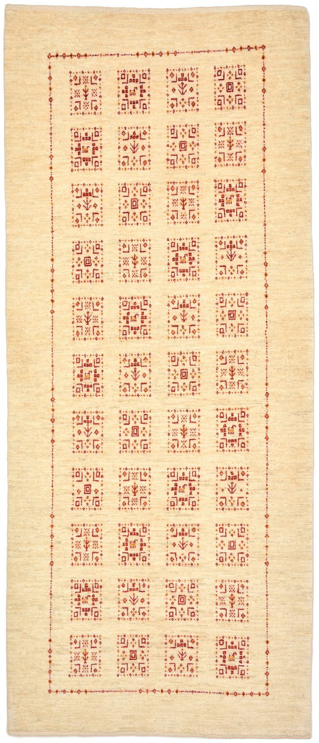 Tapis de couloir Tapis Gabbeh - Loribaft Persan - 199 x 83 cm - naturel