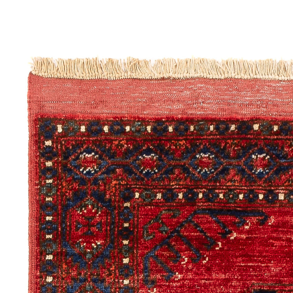 Tapis de couloir Tapis afghan - 207 x 80 cm - rouge