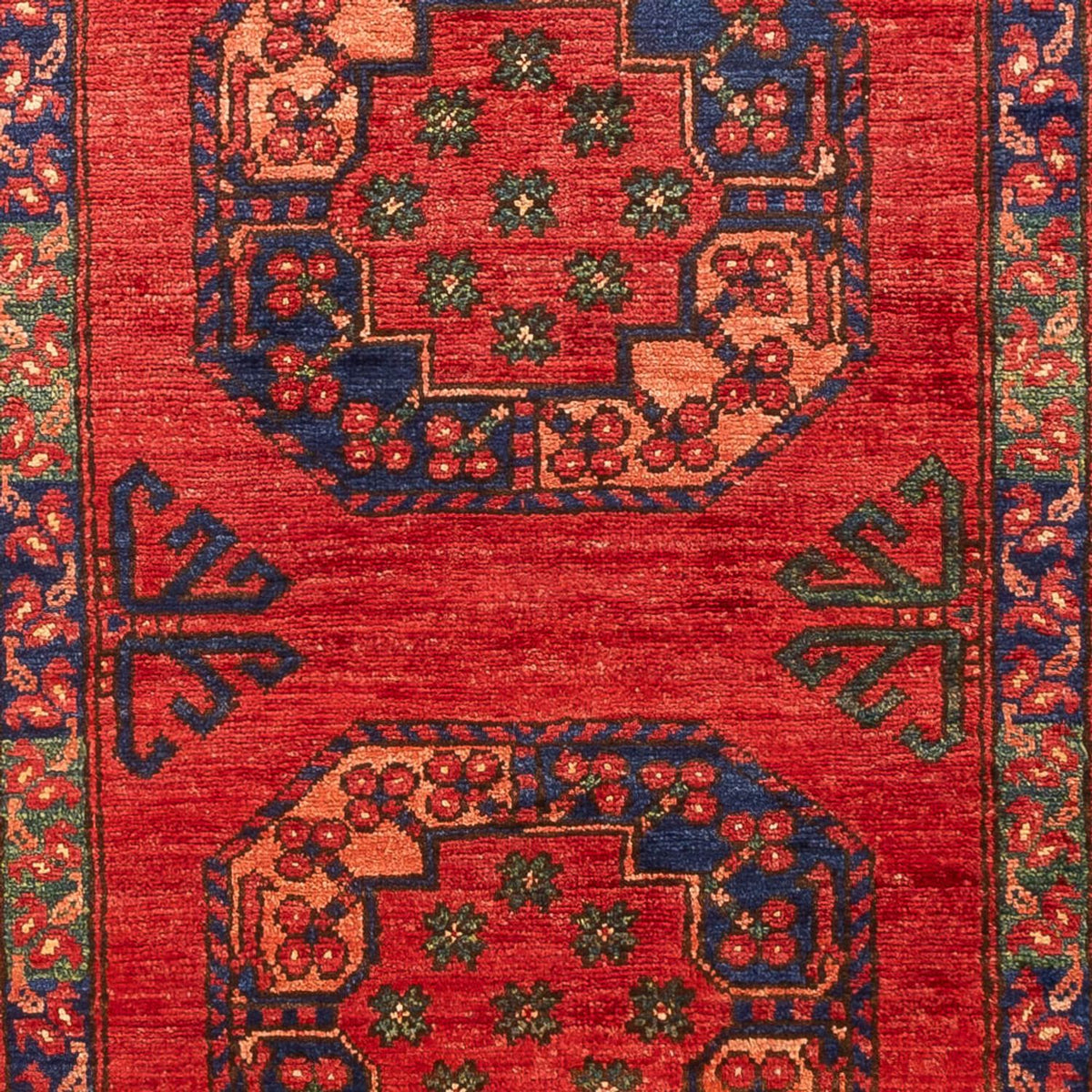 Tapis de couloir Tapis afghan - 216 x 83 cm - rouge