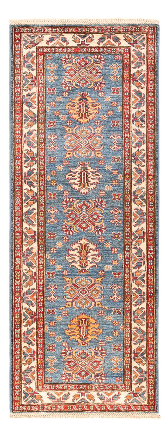 Tapis de couloir Tapis Ziegler - Kazak - 200 x 76 cm - bleu