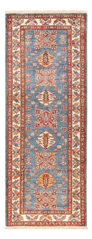 Tapis de couloir Tapis Ziegler - Kazak - 200 x 76 cm - bleu
