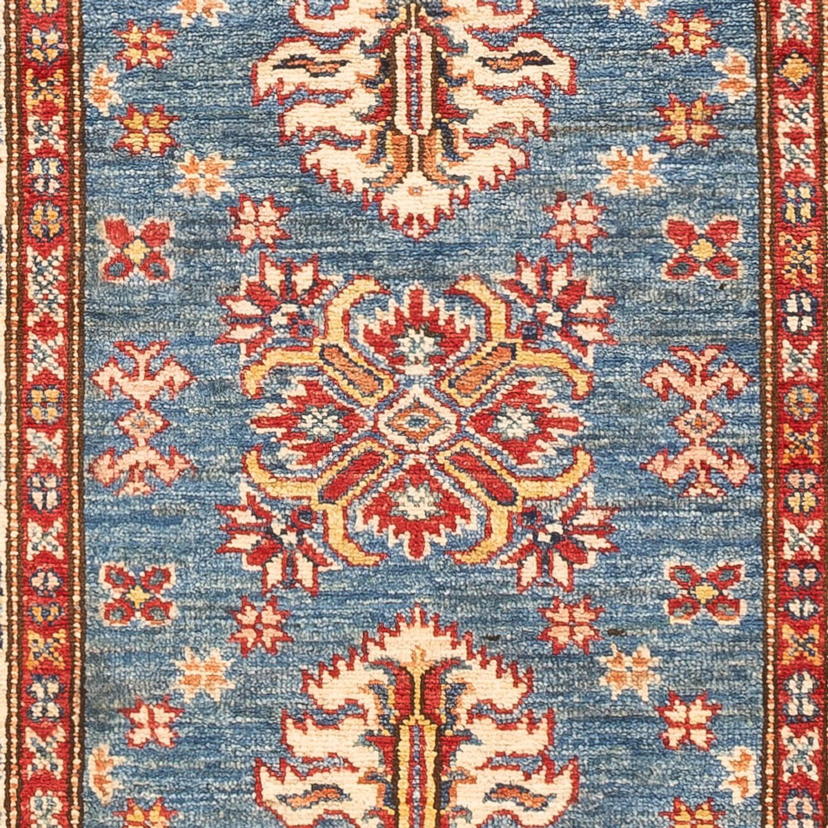Tapis de couloir Tapis Ziegler - Kazak - 200 x 76 cm - bleu