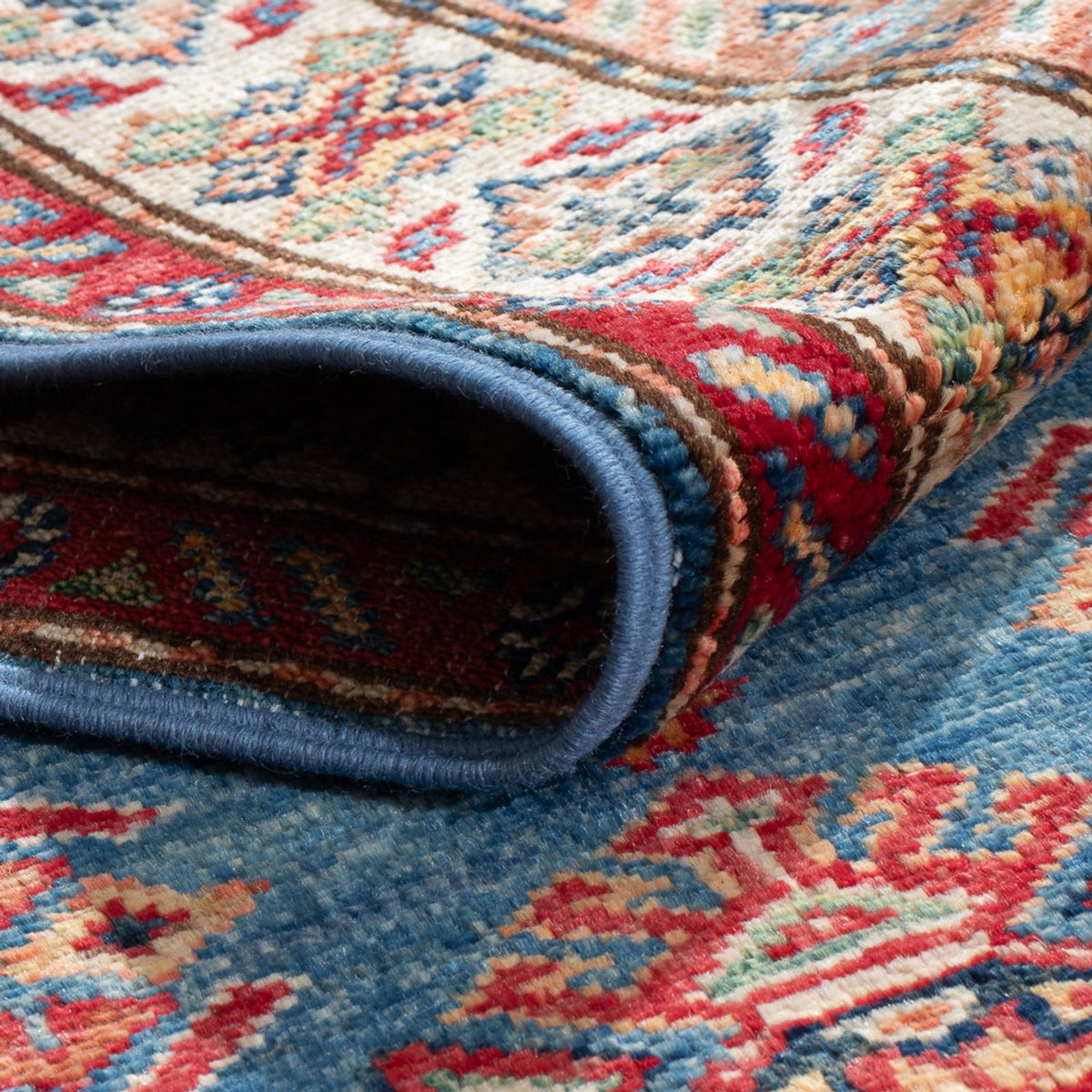 Tapis de couloir Tapis Ziegler - Kazak - 177 x 61 cm - bleu clair