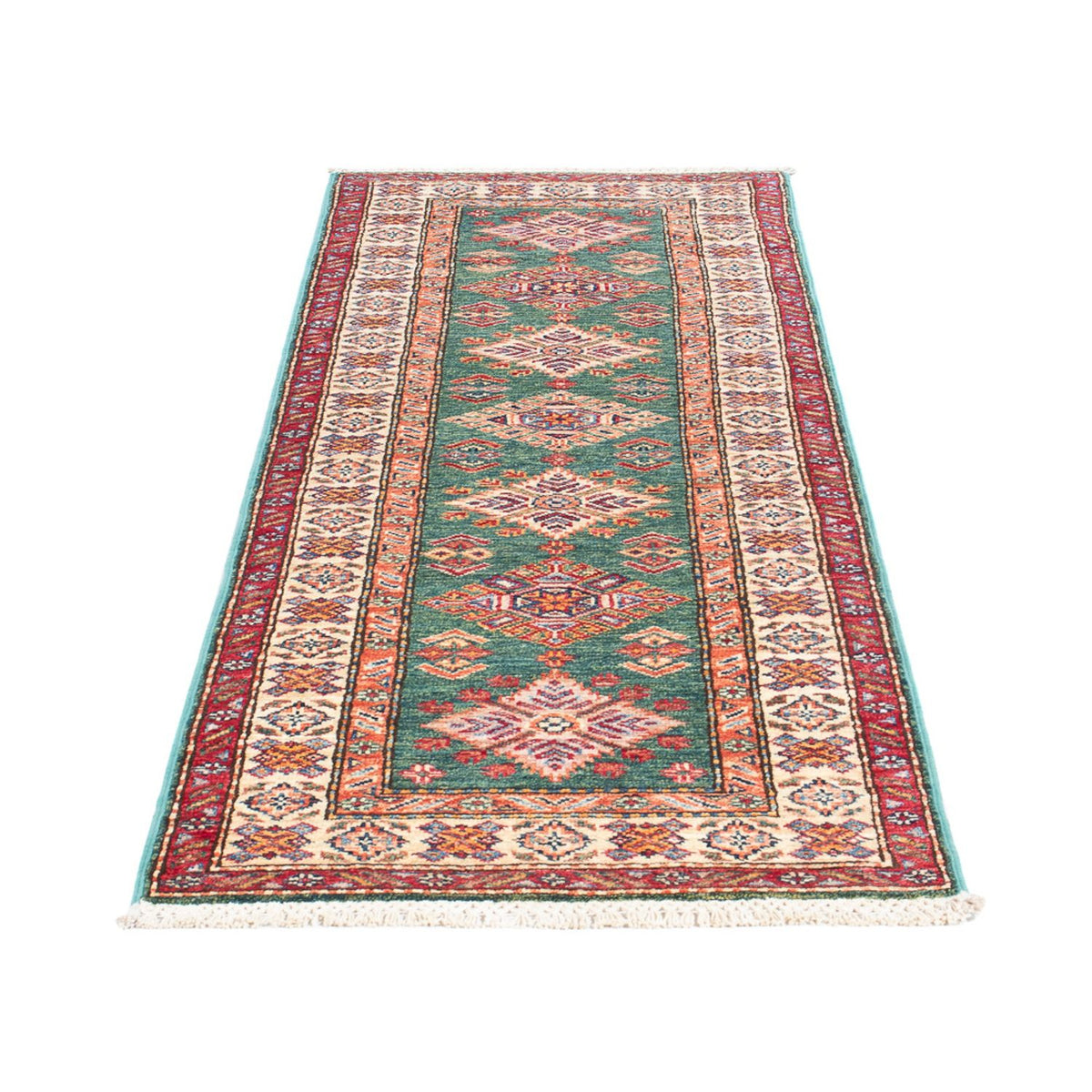 Tapis de couloir Tapis Ziegler - Kazak - 183 x 59 cm - vert