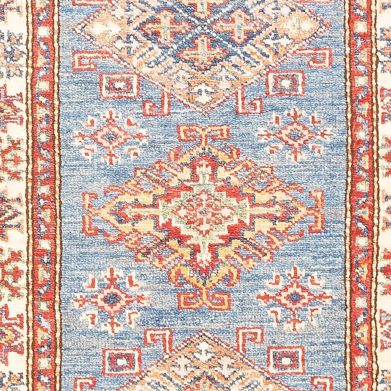 Tapis de couloir Tapis Ziegler - Kazak - 185 x 61 cm - bleu clair