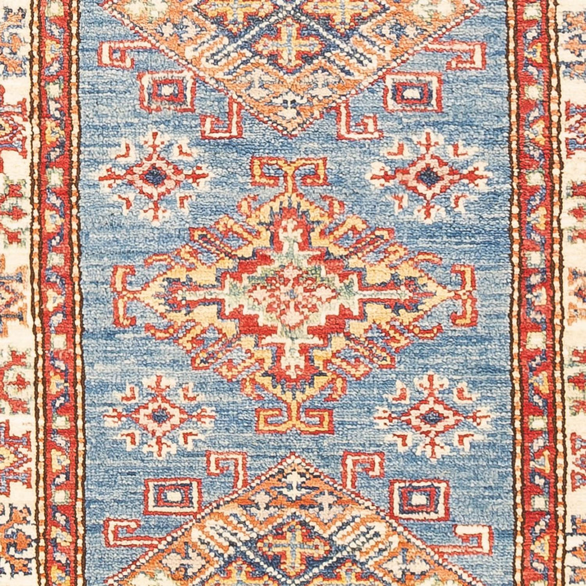 Tapis de couloir Tapis Ziegler - Kazak - 186 x 58 cm - bleu clair