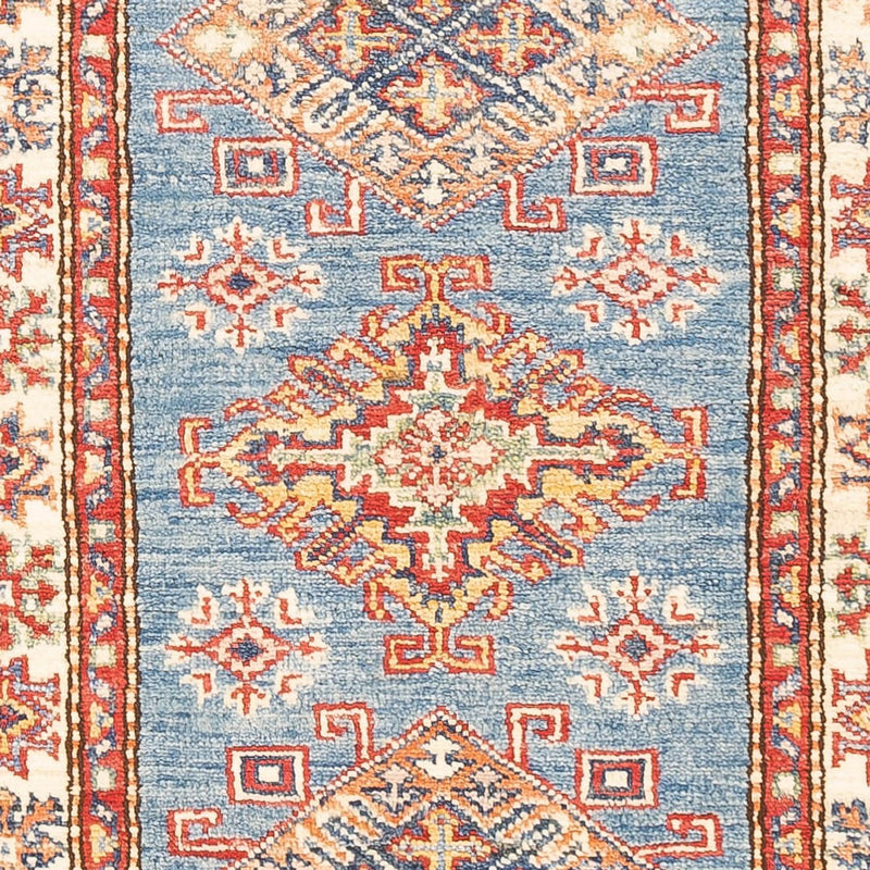 Tapis de couloir Tapis Ziegler - Kazak - 185 x 60 cm - bleu clair